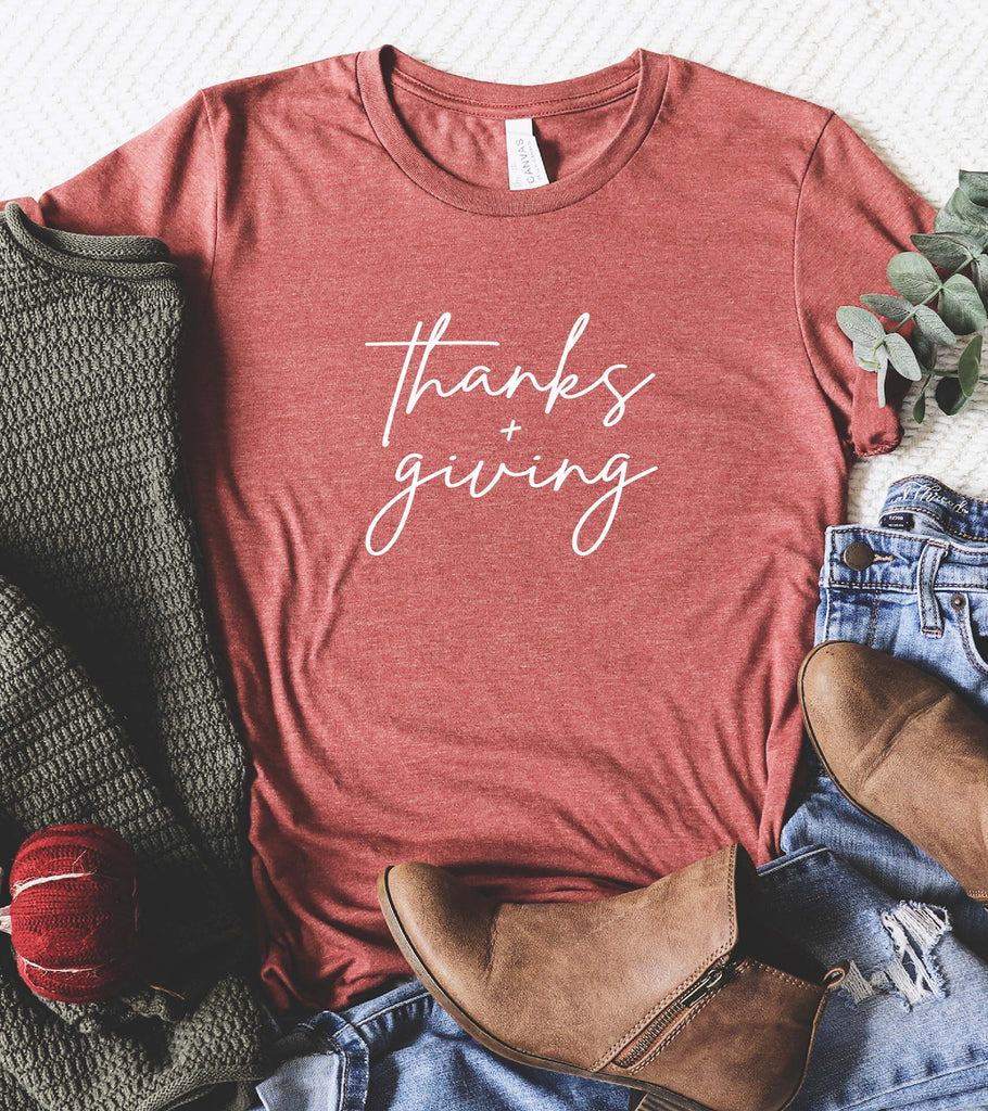 "Thanks + Giving" Graphic T-Shirt